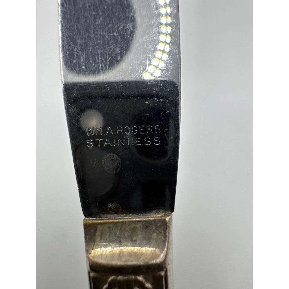 Oneida Park Lane Silverplate Dinner Knives Wm A Rogers Set of 6 Art Deco 1936